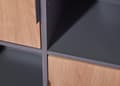 Miniatyrbilde 8 av 10: Pepeto hylle 2 dører, 2 hyller grå, Artisan eik dekor.