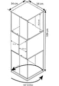 Miniatyrbillede 2 af 3: StiftaXL kontorreol 3 hylder hvid.