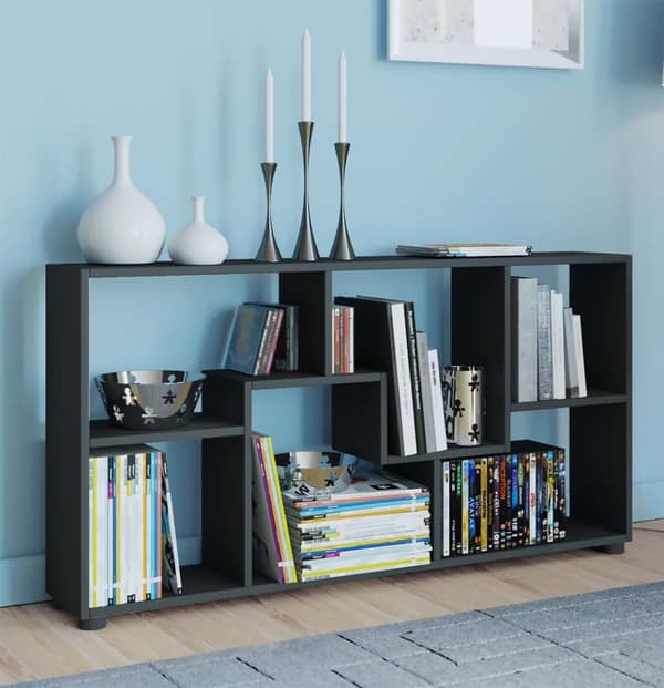 Pintal reol 6 hylder sort.