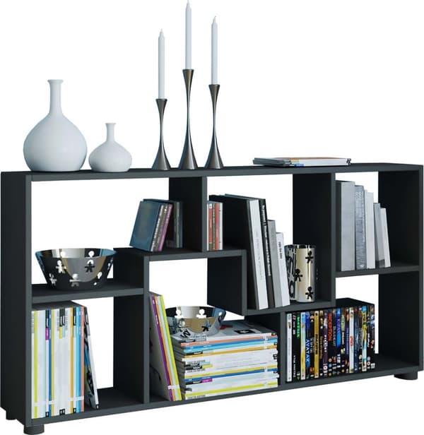 Pintal reol 6 hylder sort.