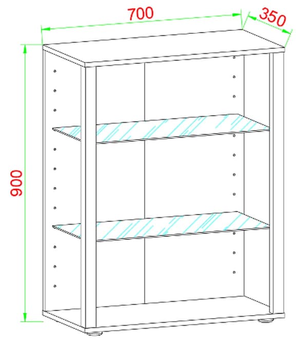 GlasolXL vitrineskab 3 hylder hvid.