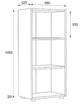 Miniatyrbilde 2 av 5: Ulas3 kontorreol 3 hyller antracitt.