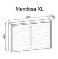 Miniatyrbilde 2 av 5: MandosaXL glassmontre vegghengt 2 glassdører svart.