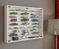 Miniatyrbilde 4 av 5: MandosaXXL glassmontre vegghengt 2 glassdører hvit.