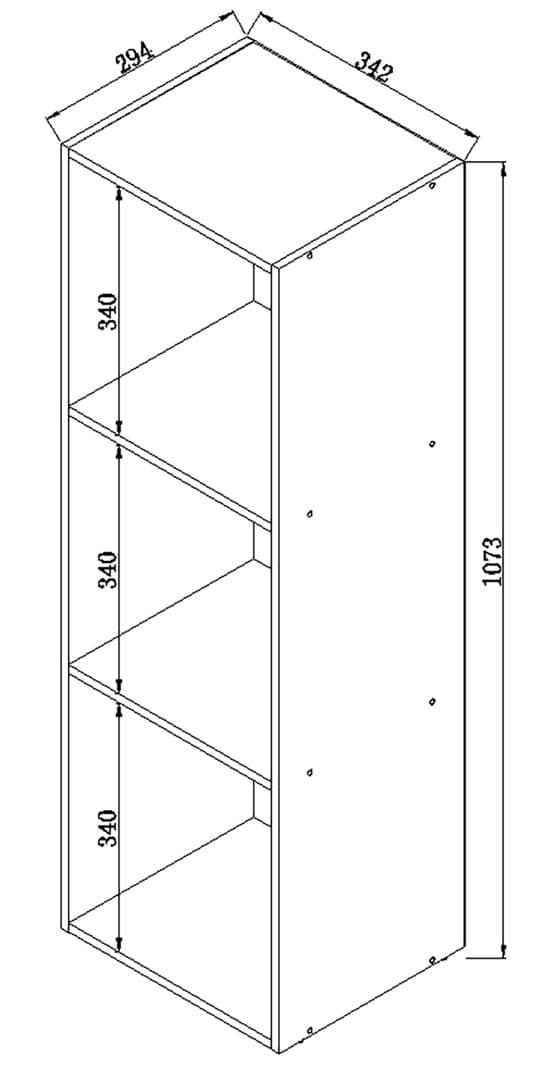 Platto3 hylle for LP 3 hyller hvit.