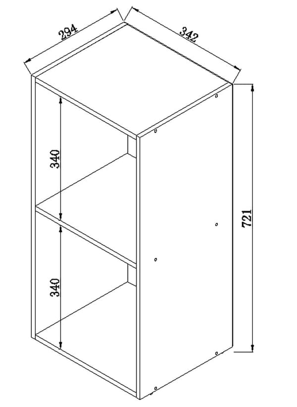 Platto2 hylle for LP 2 hyller nøtttre dekor.