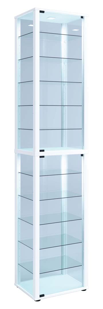 KavisaXXL vitrineskap 2 glassdører hvit.