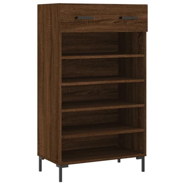vidaXL skoreol 60x35x105 cm konstrueret træ brun egetræsfarve