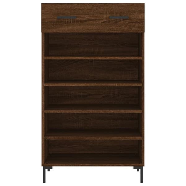 vidaXL Skohylle brun eik 60x35x105 cm konstruert tre