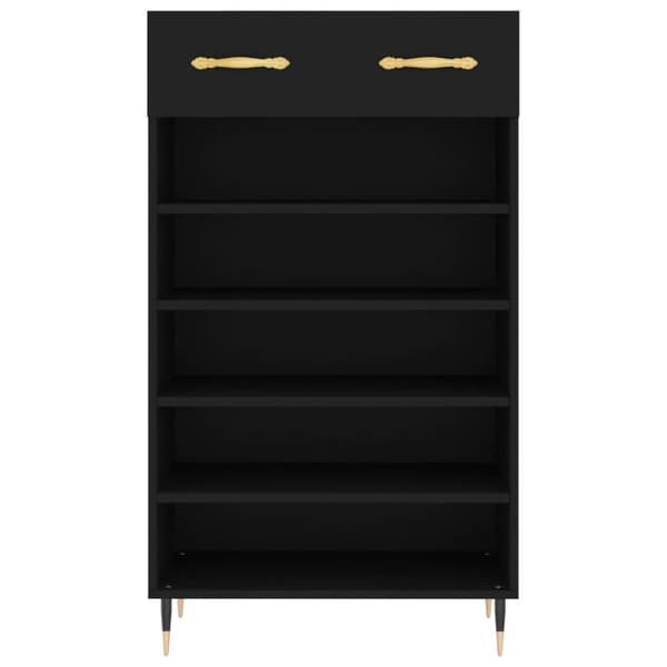 vidaXL Skohylla svart 60x35x105 cm konstruerat trä
