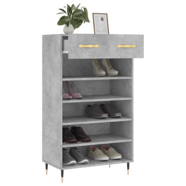 vidaXL skoreol 60x35x105 cm konstrueret træ betongrå