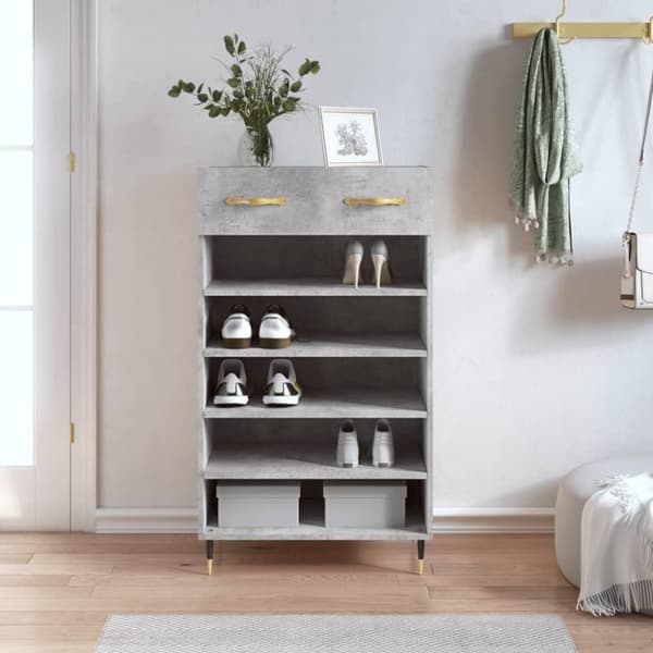 vidaXL skoreol 60x35x105 cm konstrueret træ betongrå