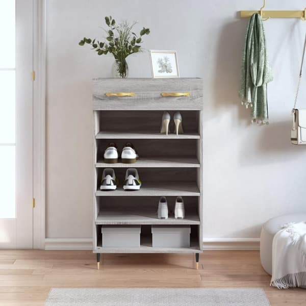 vidaXL skoreol 60x35x105 cm konstrueret træ grå sonoma-eg