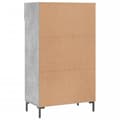 Miniatyrbilde 7 av 11: vidaXL Skohylle betonggrå 60x35x105 cm konstruert tre