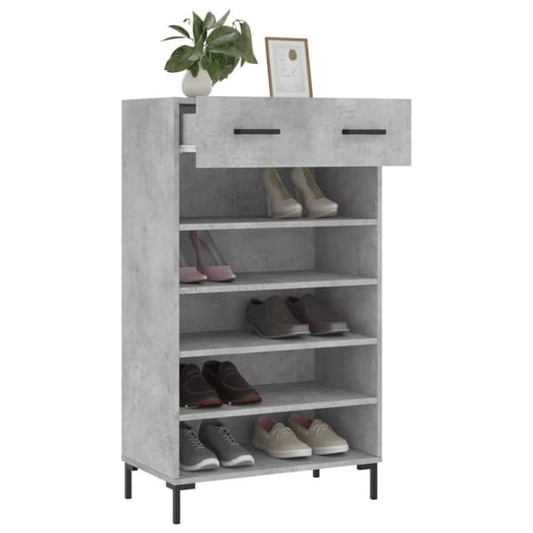 vidaXL skoreol 60x35x105 cm konstrueret træ betongrå