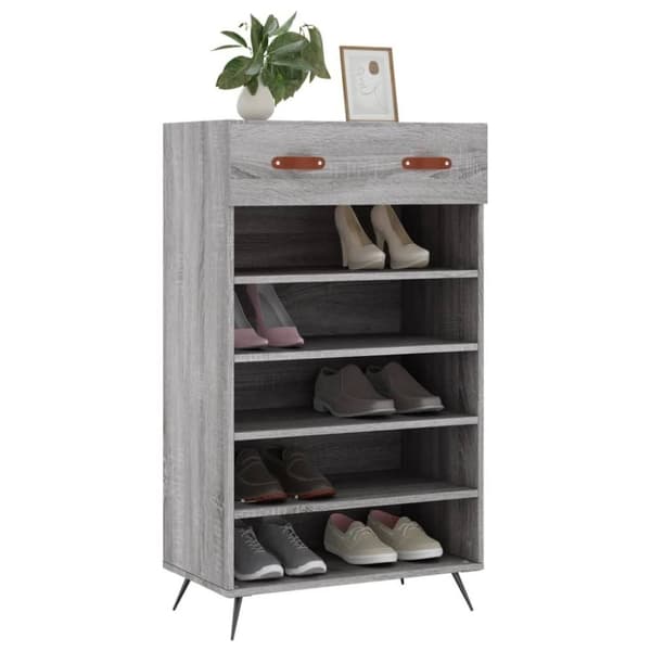 vidaXL skoreol 60x35x105 cm konstrueret træ grå sonoma-eg