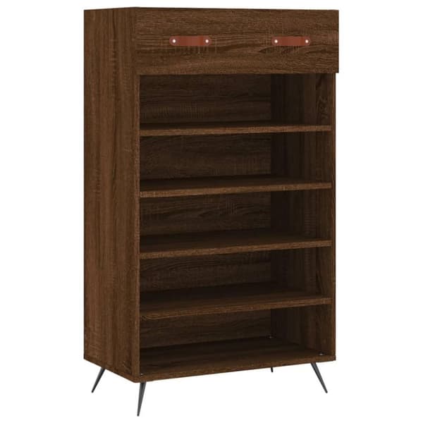 vidaXL skoreol 60x35x105 cm konstrueret træ brun egetræsfarve