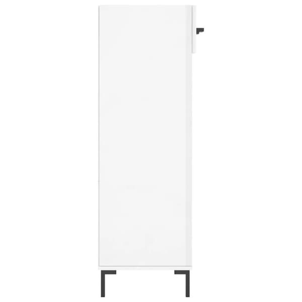 vidaXL skoreol 60x35x105 cm konstrueret træ hvid højglans
