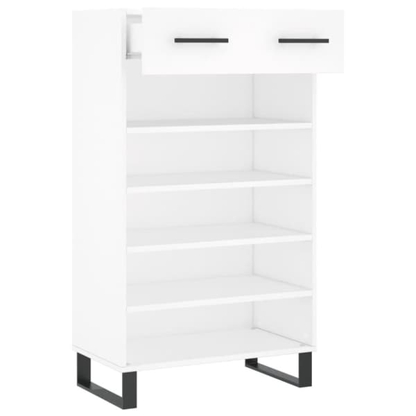 vidaXL Kenkäkaappi valkoinen 60x35x105 cm tekninen puu