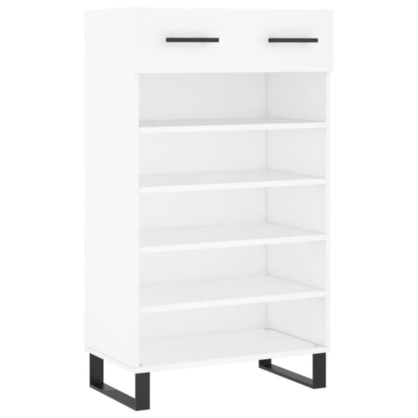 vidaXL Kenkäkaappi valkoinen 60x35x105 cm tekninen puu