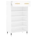Miniatyrbilde 4 av 11: vidaXL Skohylle hvit 60x35x105 cm konstruert tre
