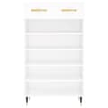 Miniatyrbilde 5 av 11: vidaXL Skohylle hvit 60x35x105 cm konstruert tre