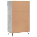 Miniatyrbilde 7 av 11: vidaXL Skohylle betonggrå 60x35x105 cm konstruert tre