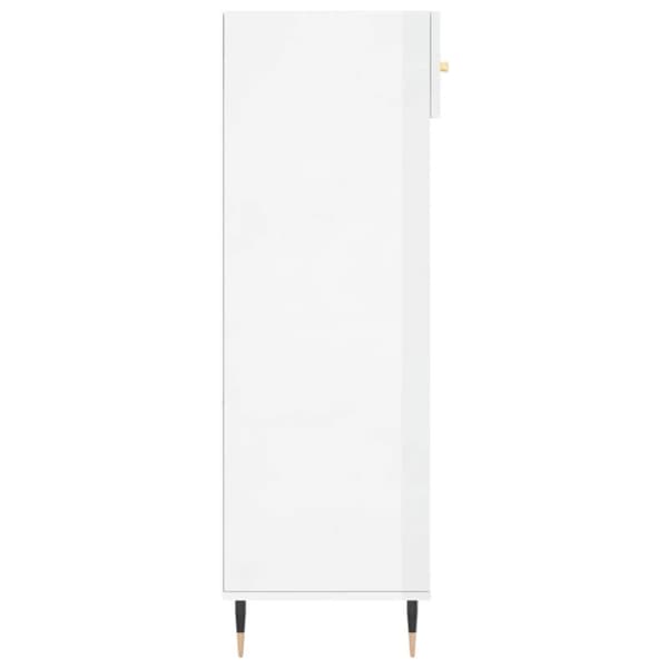 vidaXL skoreol 60x35x105 cm konstrueret træ hvid højglans