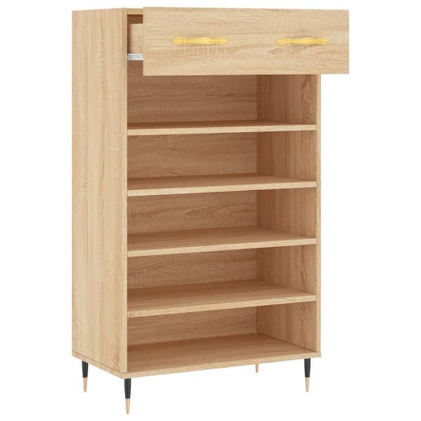 vidaXL Kenkäkaappi Sonoma-tammi 60x35x105 cm tekninen puu