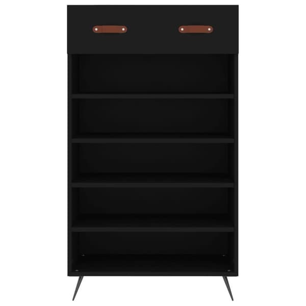 vidaXL Skohylle svart 60x35x105 cm konstruert tre