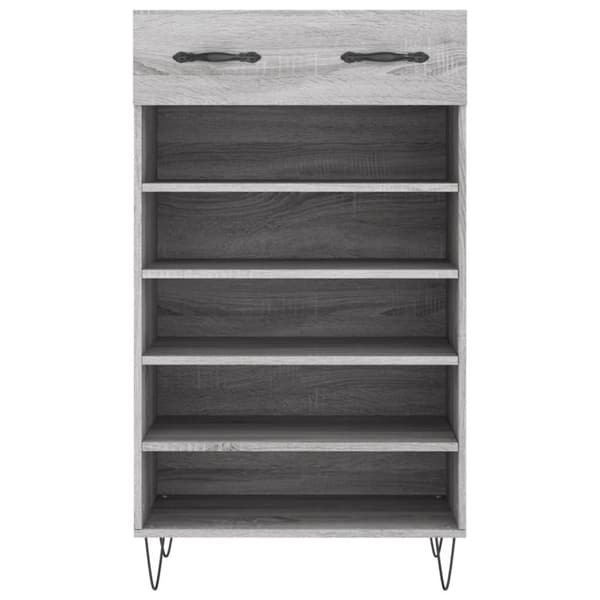 vidaXL Skohylle grå sonoma 60x35x105 cm konstruert tre