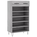 Miniatyrbilde 1 av 11: vidaXL Skohylle grå sonoma 60x35x105 cm konstruert tre