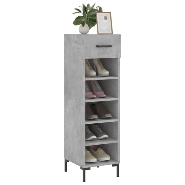vidaXL skoreol 30x35x105 cm konstrueret træ betongrå