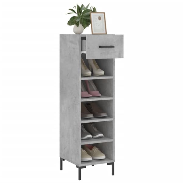 vidaXL skoreol 30x35x105 cm konstrueret træ betongrå