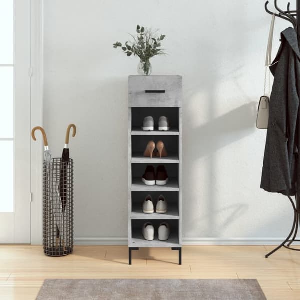 vidaXL skoreol 30x35x105 cm konstrueret træ betongrå