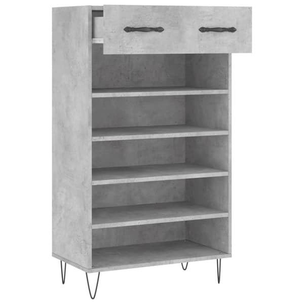 vidaXL skoreol 60x35x105 cm konstrueret træ betongrå