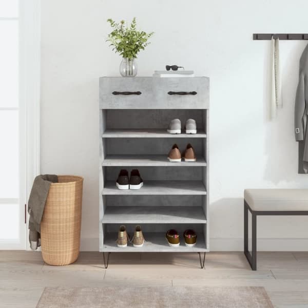vidaXL skoreol 60x35x105 cm konstrueret træ betongrå