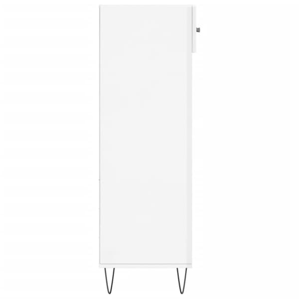 vidaXL Skoskap høyglans hvit 60x35x105 cm konstruert tre