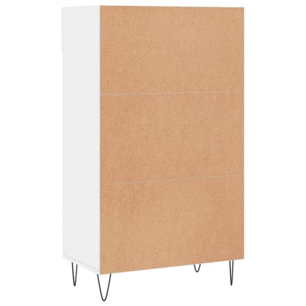 vidaXL Skoskap høyglans hvit 60x35x105 cm konstruert tre
