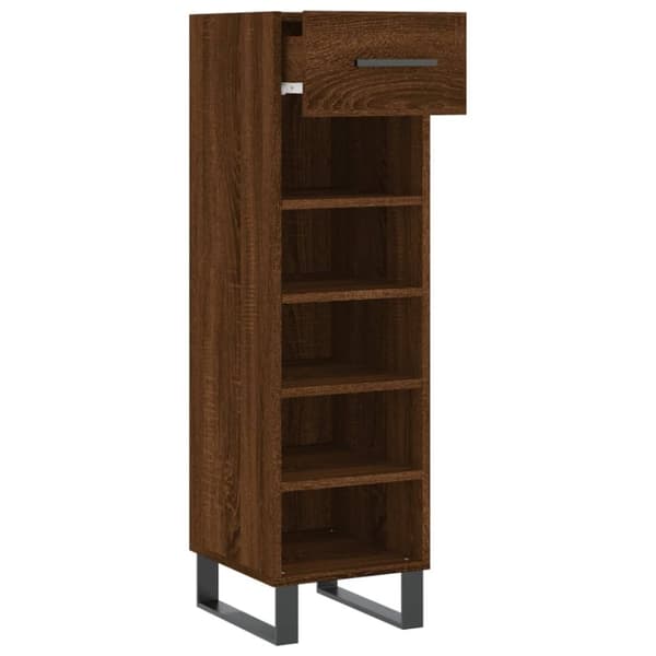vidaXL skoreol 30x35x105 cm konstrueret træ brun egetræsfarve