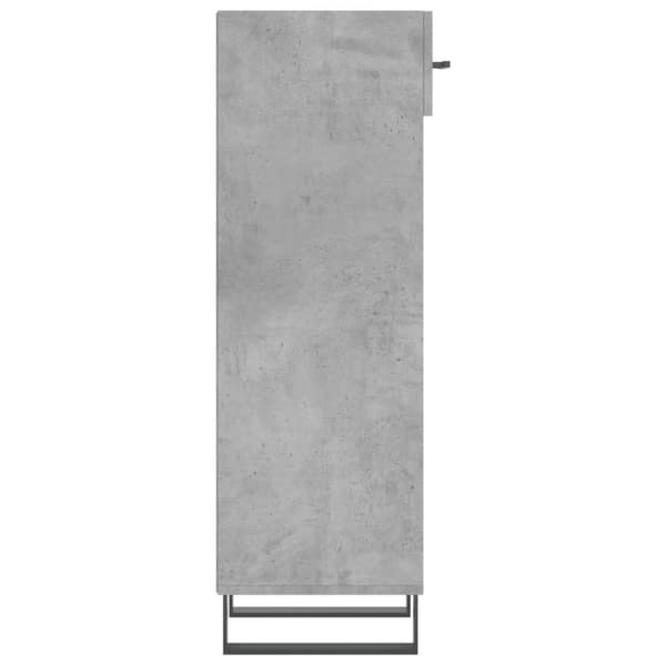 vidaXL Skohylle betonggrå 30x35x105 cm konstruert tre