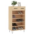 Miniatyrbillede 3 af 11: vidaXL skoreol 60x35x105 cm konstrueret træ sonoma-eg