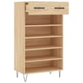 Miniatyrbillede 5 af 11: vidaXL skoreol 60x35x105 cm konstrueret træ sonoma-eg
