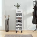 Miniatyrbilde 2 av 11: vidaXL Skoskap høyglans hvit 30x35x105 cm konstruert tre