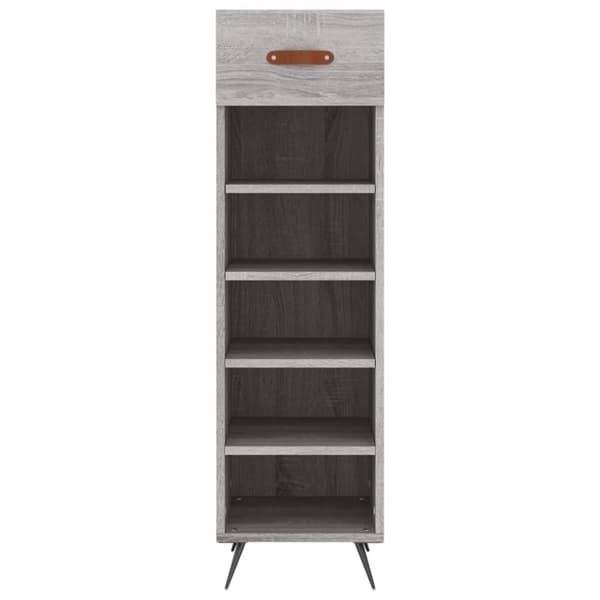 vidaXL Kenkäkaappi harmaa Sonoma 30x35x105 cm tekninen puu