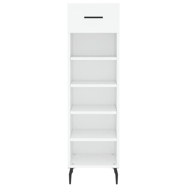 vidaXL skoreol 30x35x105 cm konstrueret træ hvid