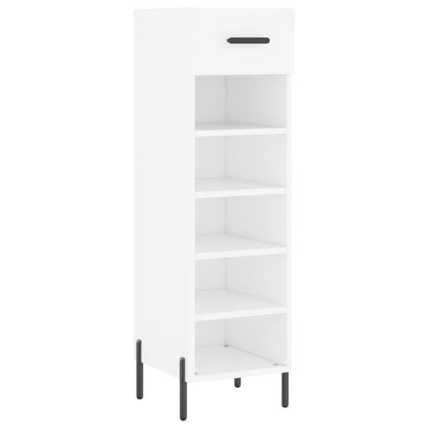 vidaXL skoreol 30x35x105 cm konstrueret træ hvid