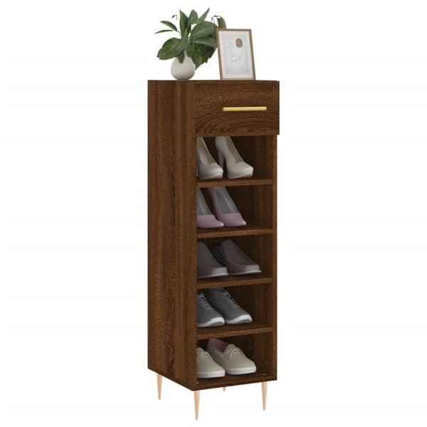 vidaXL skoreol 30x35x105 cm konstrueret træ brun egetræsfarve