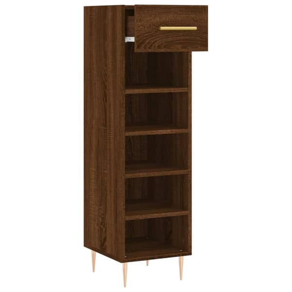 vidaXL skoreol 30x35x105 cm konstrueret træ brun egetræsfarve