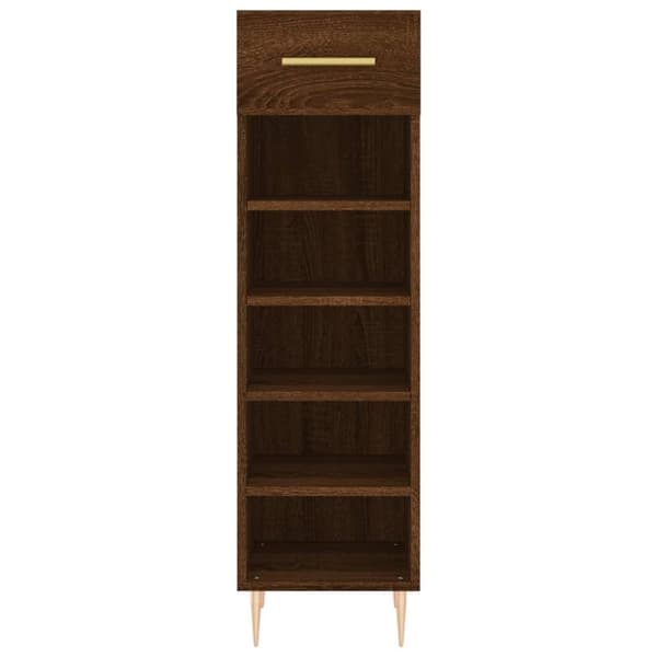 vidaXL skoreol 30x35x105 cm konstrueret træ brun egetræsfarve